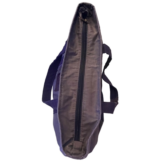 LL BEAN Boat Tote Bag Waxed Canvas VINTAGE Script Logo ZIP Top Gray / Green Camo - Picture 3 of 11